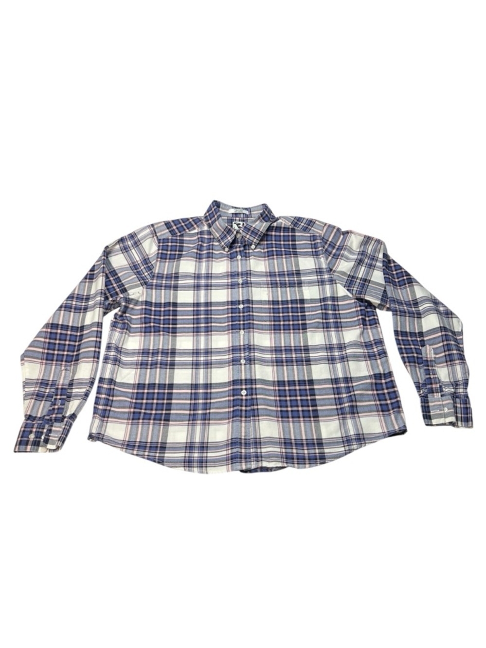 Rockies Vintage Plaid Button Down Shirt Blue White Pink Womens size XXL Cotton - Picture 2 of 9